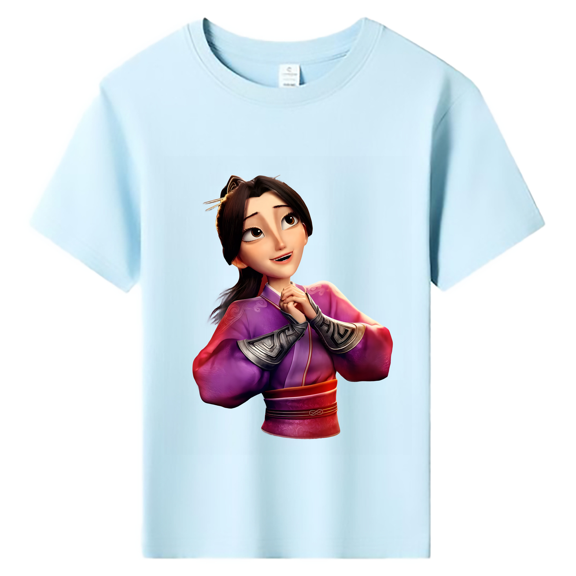 （画像用） Ne Zha 2 ナタ 魔童の大暴れ 綿100％キッズTシャツ（フロントプリント）